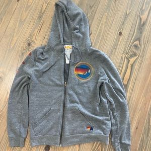 Mens aviator nation zip up size large